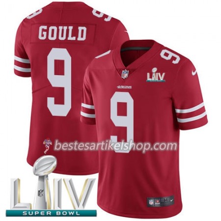 Herren San Francisco 49ers Trikot Robbie Gould 9 Nike Röd 2020 Super Bowl LIV